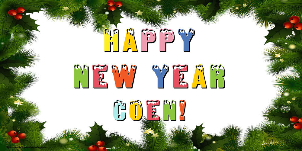 Greetings Cards for New Year - Happy New Year Coen!