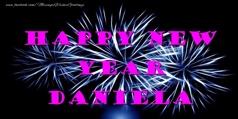 Greetings Cards for New Year - Fireworks | Happy New Year Daniela