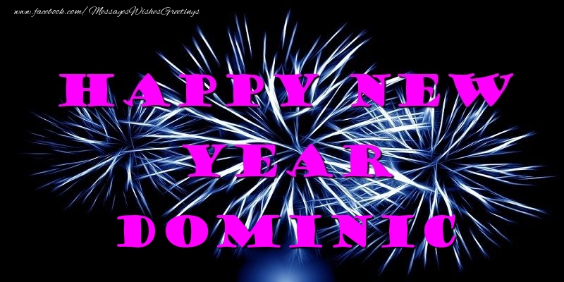  Greetings Cards for New Year - Fireworks | Happy New Year Dominic