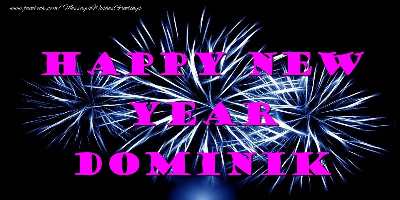  Greetings Cards for New Year - Fireworks | Happy New Year Dominik