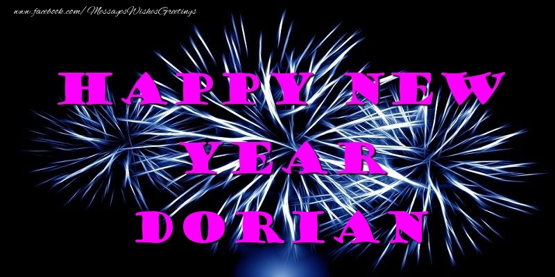Greetings Cards for New Year - Happy New Year Dorian