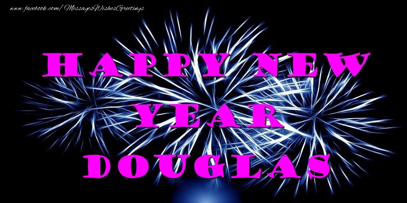 Greetings Cards for New Year - Fireworks | Happy New Year Douglas