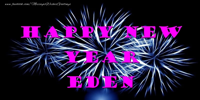 Greetings Cards for New Year - Happy New Year Eden