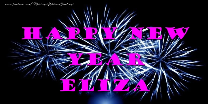 Greetings Cards for New Year - Fireworks | Happy New Year Eliza