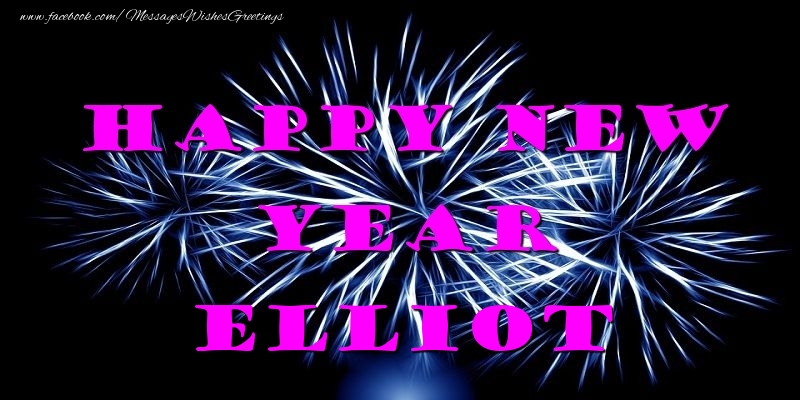 Greetings Cards for New Year - Fireworks | Happy New Year Elliot