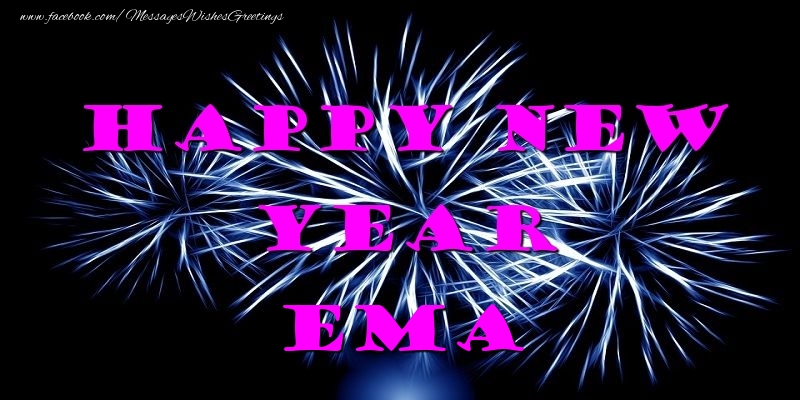 Greetings Cards for New Year - Happy New Year Ema