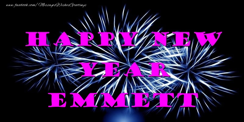 Greetings Cards for New Year - Fireworks | Happy New Year Emmett