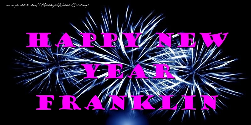 Greetings Cards for New Year - Fireworks | Happy New Year Franklin