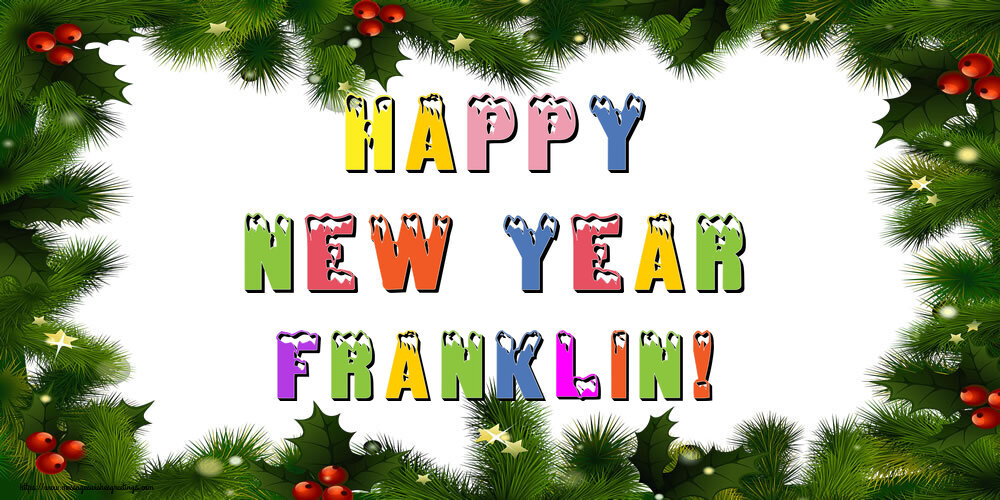  Greetings Cards for New Year - Christmas Decoration | Happy New Year Franklin!