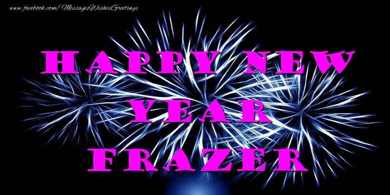 Greetings Cards for New Year - Happy New Year Frazer