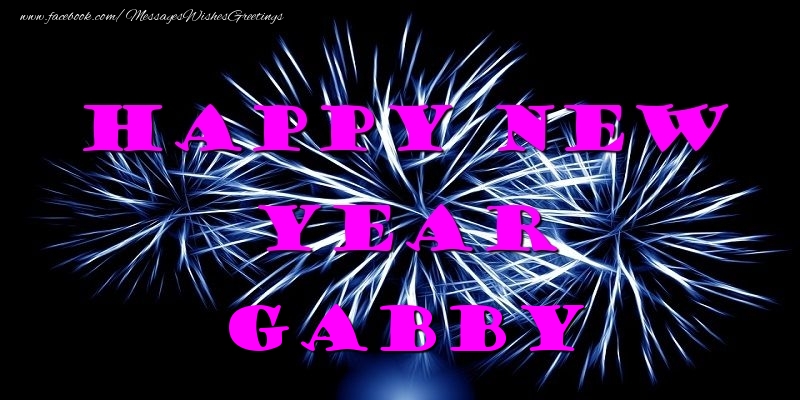 Greetings Cards for New Year - Fireworks | Happy New Year Gabby