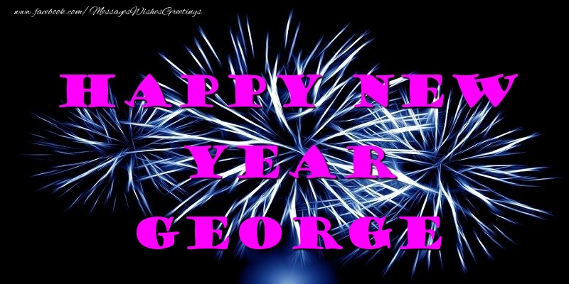  Greetings Cards for New Year - Fireworks | Happy New Year George