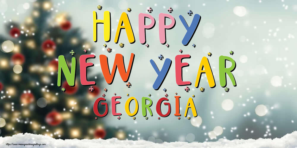 Greetings Cards for New Year - Christmas Tree | Happy New Year Georgia!