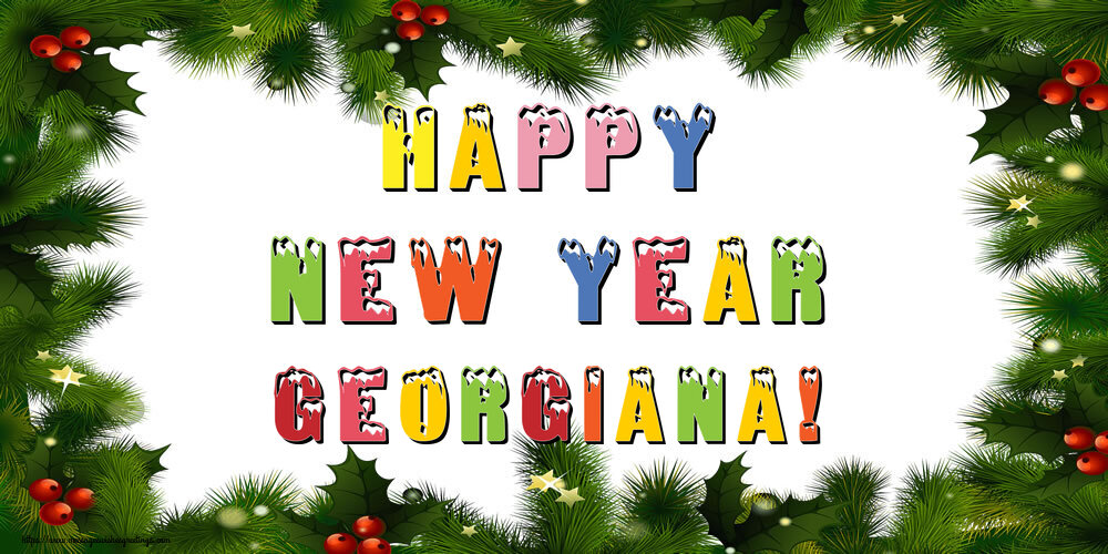 Greetings Cards for New Year - Christmas Decoration | Happy New Year Georgiana!