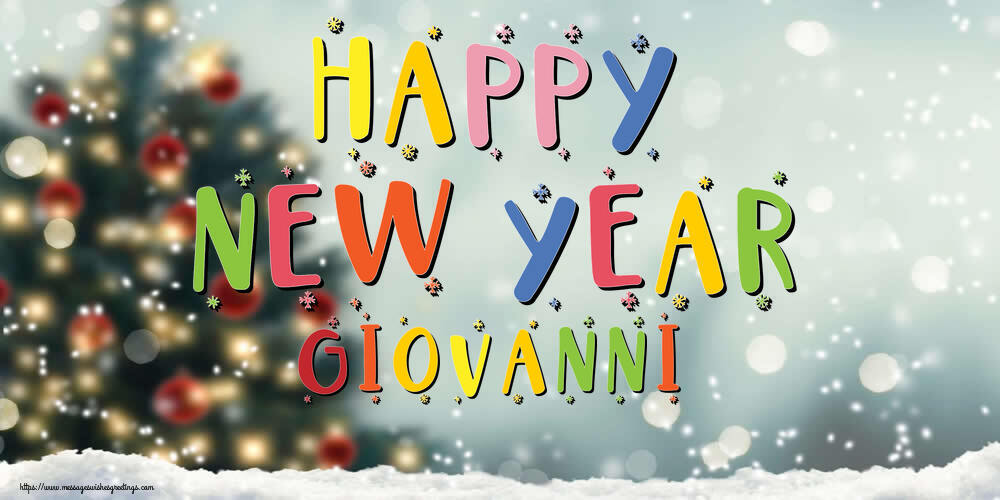 Greetings Cards for New Year - Happy New Year Giovanni!