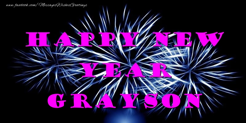 Greetings Cards for New Year - Happy New Year Grayson