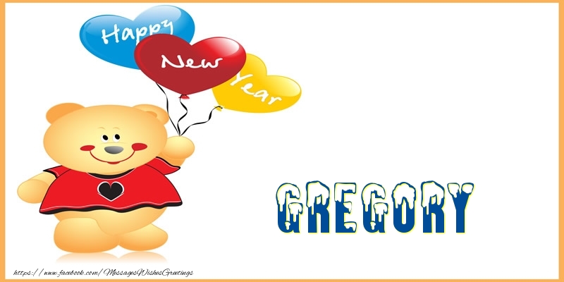 Greetings Cards for New Year - Happy New Year Gregory!