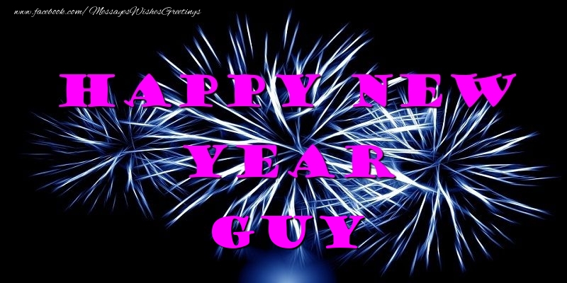Greetings Cards for New Year - Fireworks | Happy New Year Guy