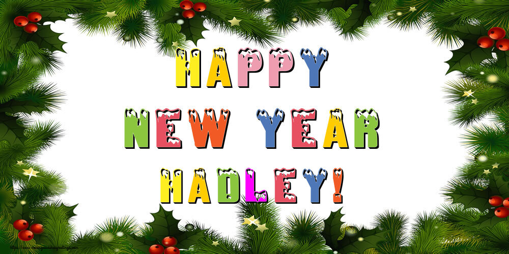 Greetings Cards for New Year - Christmas Decoration | Happy New Year Hadley!