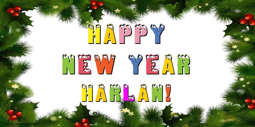Greetings Cards for New Year - Christmas Decoration | Happy New Year Harlan!