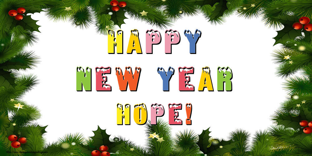 Greetings Cards for New Year - Christmas Decoration | Happy New Year Hope!