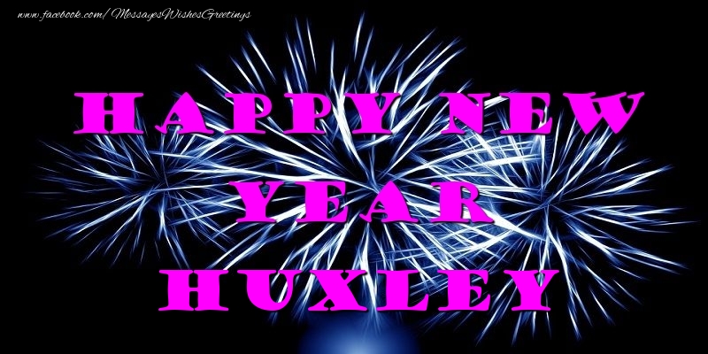Greetings Cards for New Year - Happy New Year Huxley