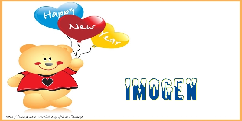 Greetings Cards for New Year - Happy New Year Imogen!