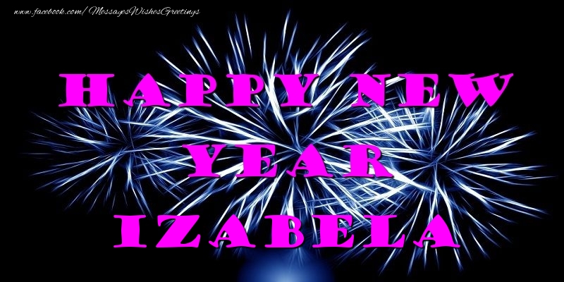 Greetings Cards for New Year - Happy New Year Izabela
