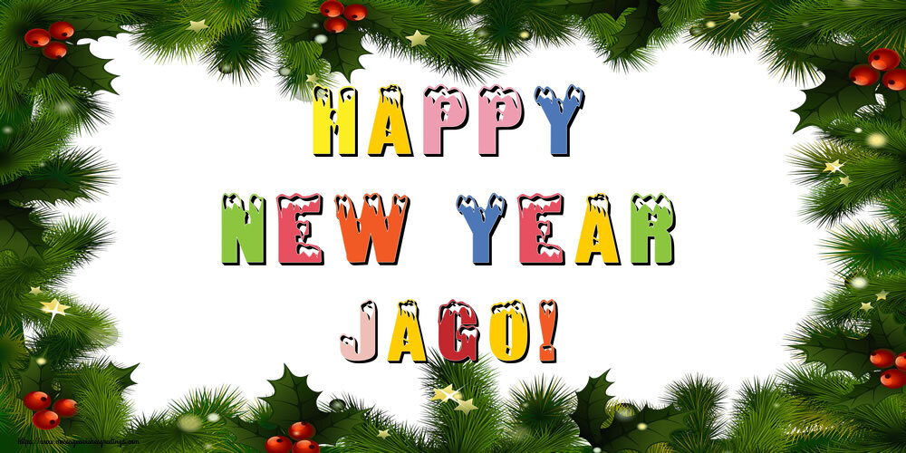 Greetings Cards for New Year - Christmas Decoration | Happy New Year Jago!