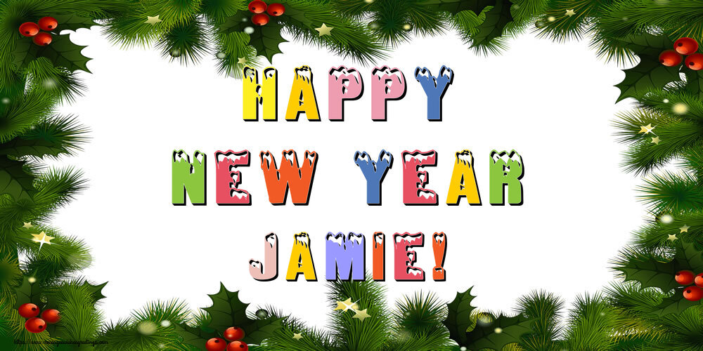 Greetings Cards for New Year - Christmas Decoration | Happy New Year Jamie!