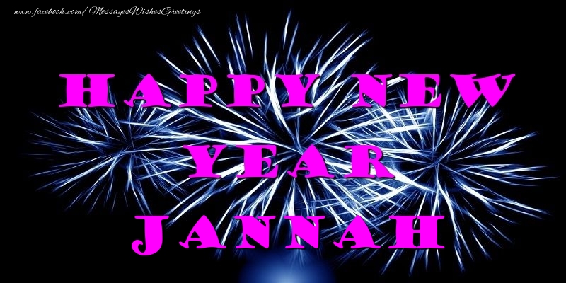 Greetings Cards for New Year - Fireworks | Happy New Year Jannah