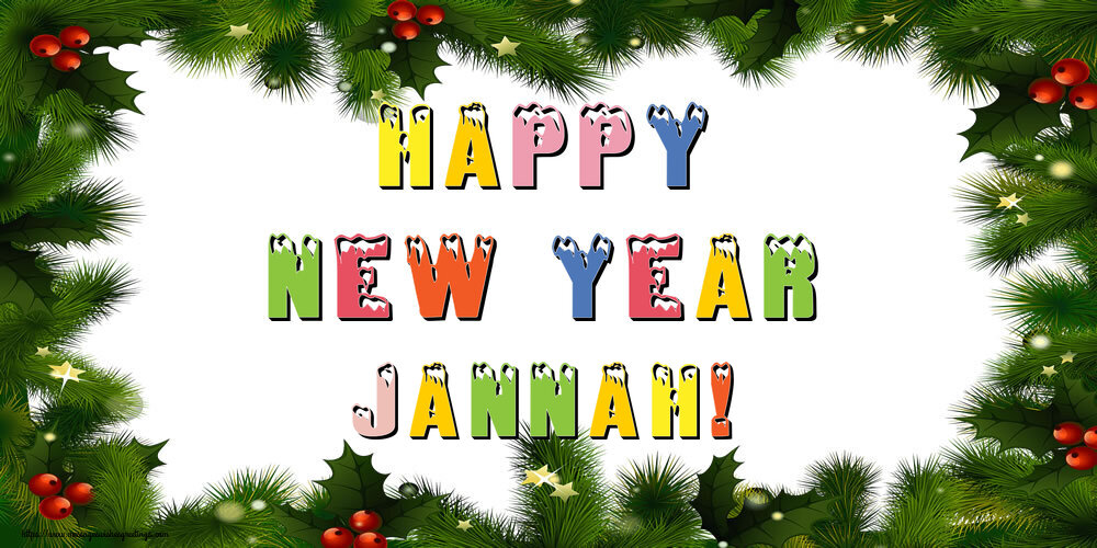 Greetings Cards for New Year - Christmas Decoration | Happy New Year Jannah!