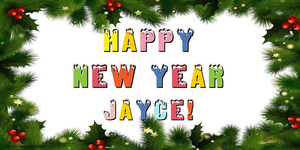 Greetings Cards for New Year - Christmas Decoration | Happy New Year Jayce!
