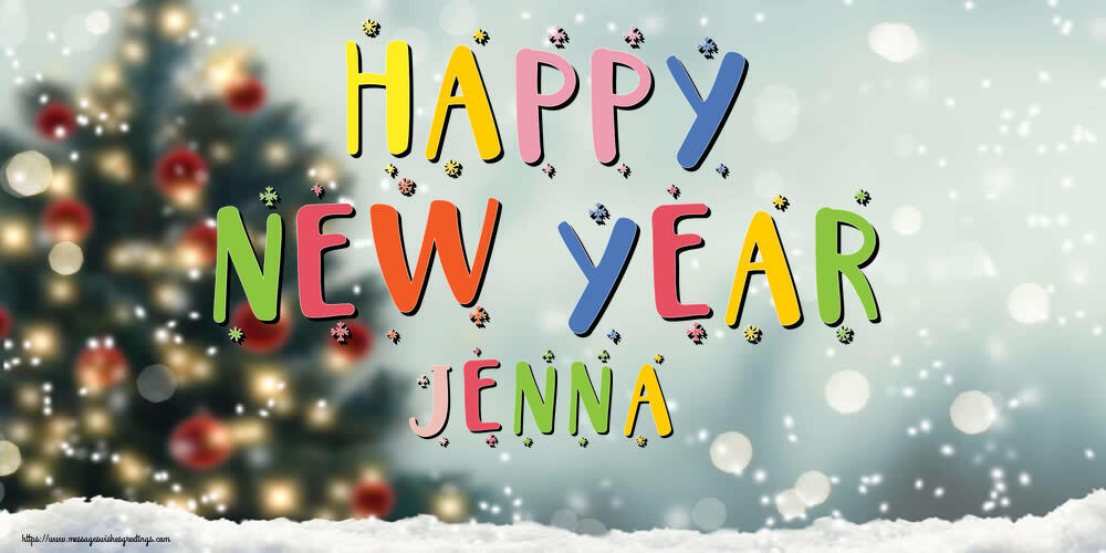 Greetings Cards for New Year - Christmas Tree | Happy New Year Jenna!