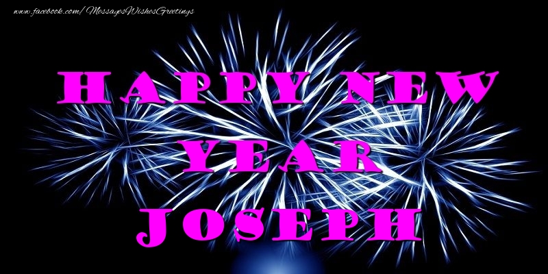 Greetings Cards for New Year - Fireworks | Happy New Year Joseph