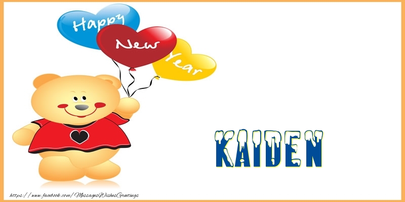 Greetings Cards for New Year - Happy New Year Kaiden!