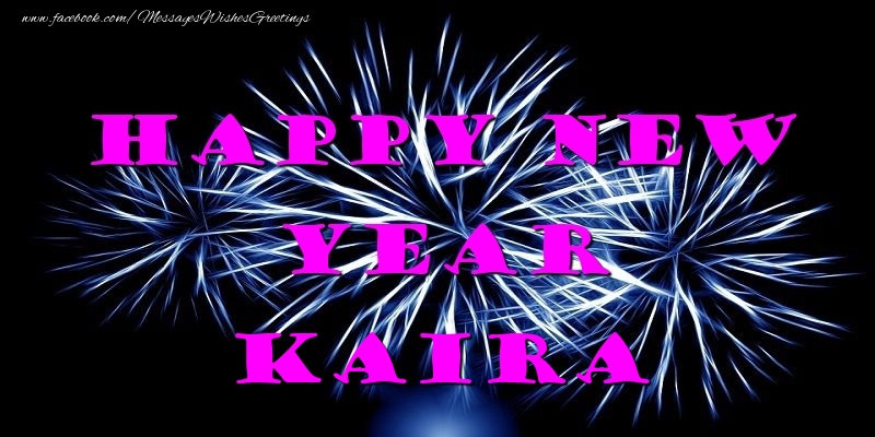 Greetings Cards for New Year - Happy New Year Kaira