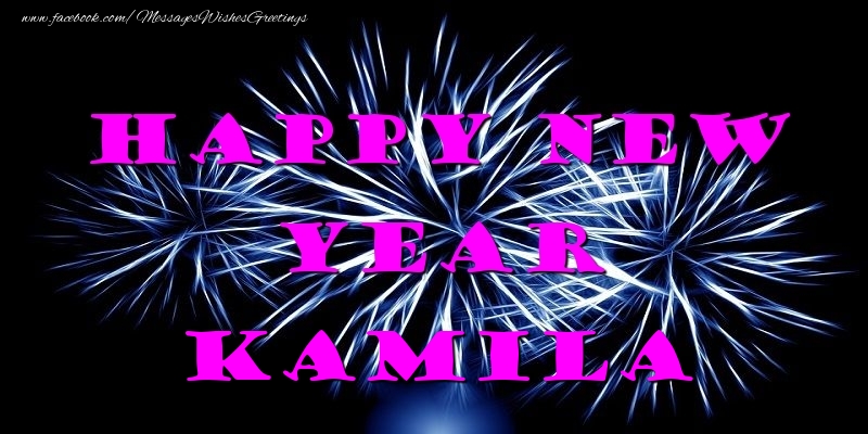Greetings Cards for New Year - Happy New Year Kamila