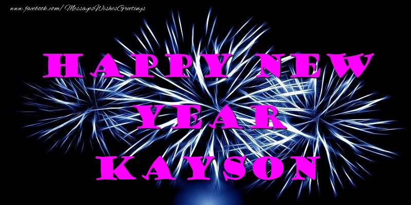 Greetings Cards for New Year - Happy New Year Kayson