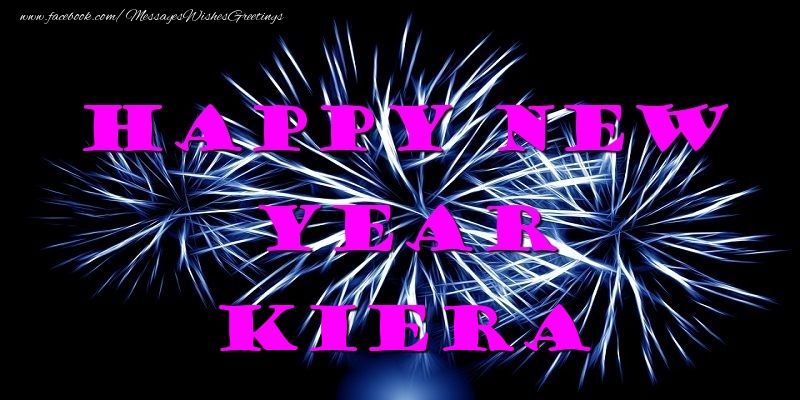 Greetings Cards for New Year - Happy New Year Kiera