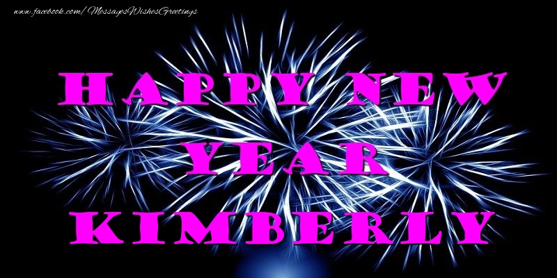 Greetings Cards for New Year - Fireworks | Happy New Year Kimberly