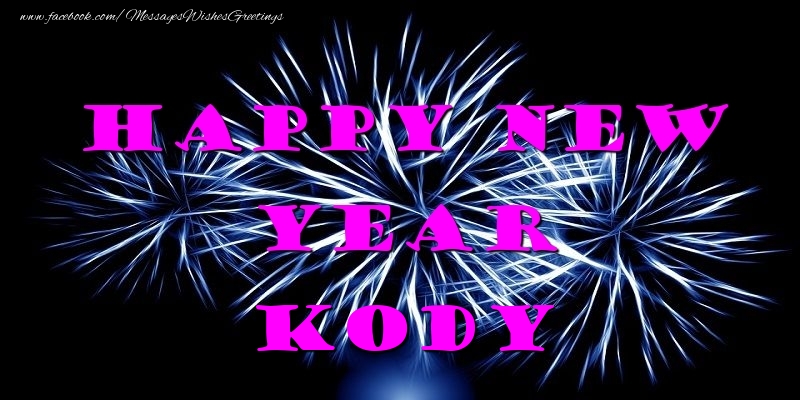 Greetings Cards for New Year - Fireworks | Happy New Year Kody