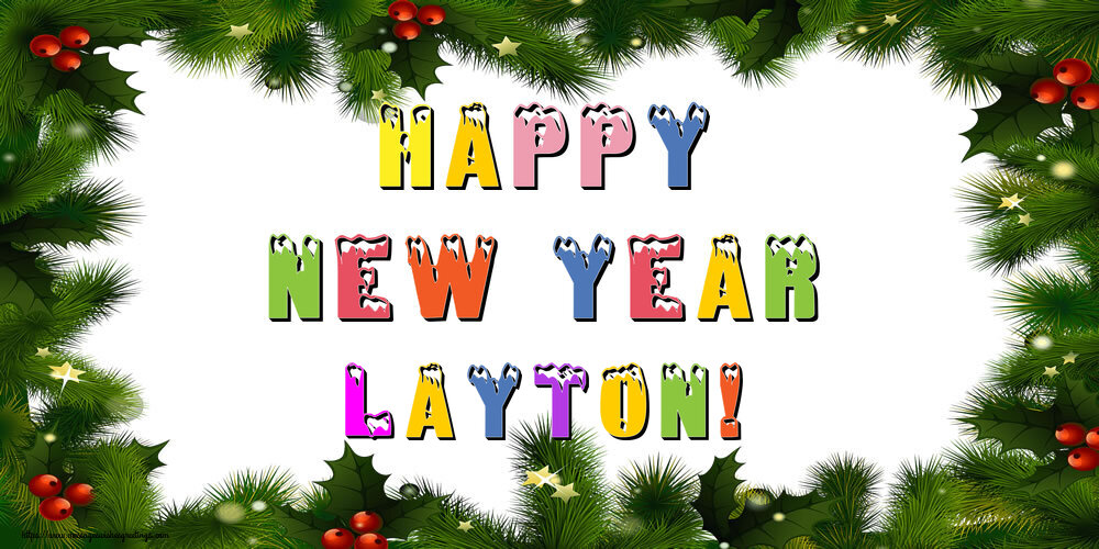 Greetings Cards for New Year - Christmas Decoration | Happy New Year Layton!