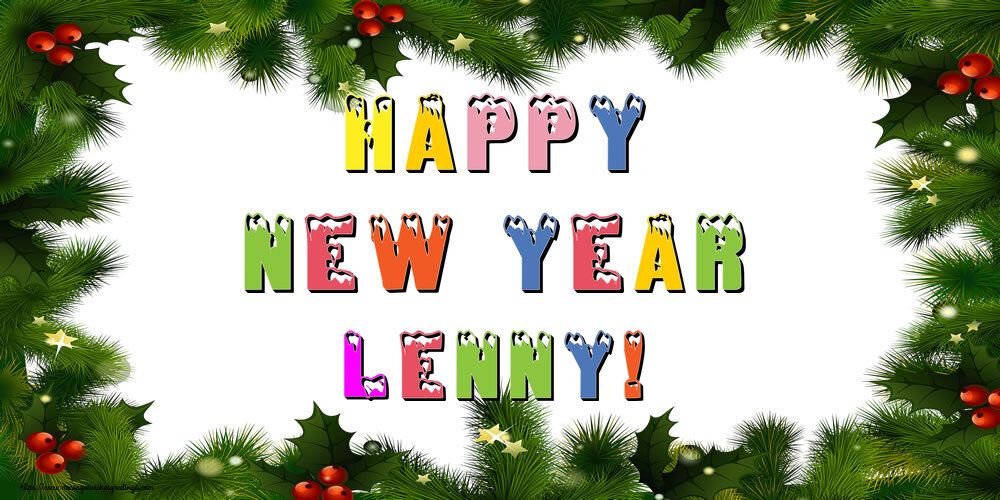Greetings Cards for New Year - Christmas Decoration | Happy New Year Lenny!