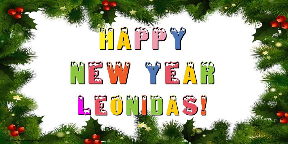Greetings Cards for New Year - Christmas Decoration | Happy New Year Leonidas!