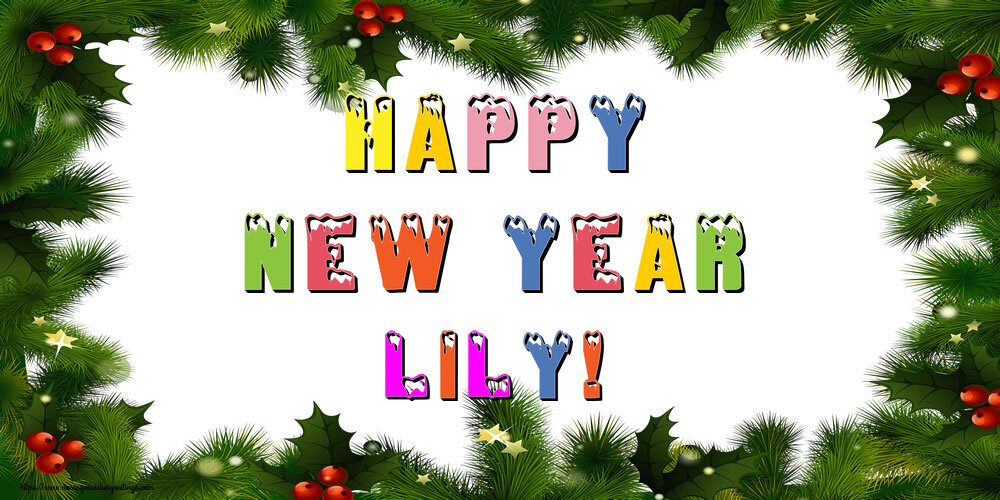 Greetings Cards for New Year - Happy New Year Lily!