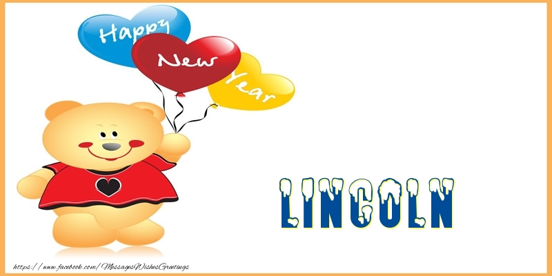 Greetings Cards for New Year - Happy New Year Lincoln!