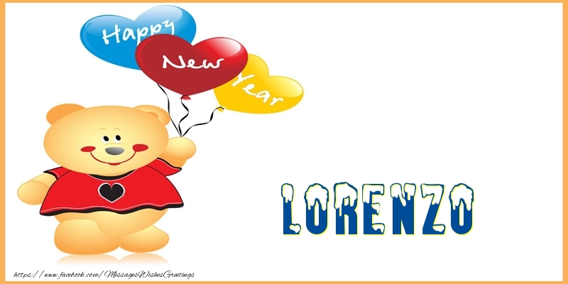 Greetings Cards for New Year - Happy New Year Lorenzo!