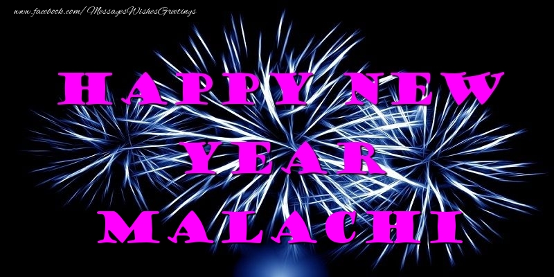 Greetings Cards for New Year - Happy New Year Malachi