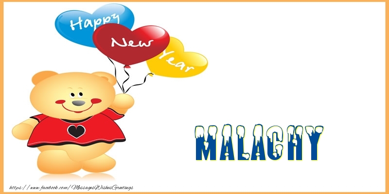Greetings Cards for New Year - Happy New Year Malachy!